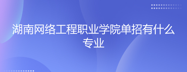 湖南網(wǎng)絡(luò)工程職業(yè)學(xué)院單招專業(yè)解讀 聚焦網(wǎng)絡(luò)工程設(shè)計(jì)，培育數(shù)字時代技術(shù)人才